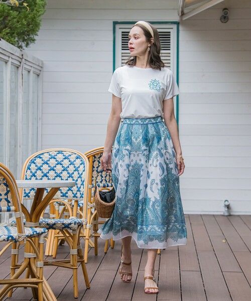 Viaggio Blu / ビアッジョブルー カットソー | 【WEB限定】35th Anniversaryロゴ刺繍Tシャツ≪洗濯機で洗える≫ | 詳細7