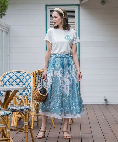 Viaggio Blu / ビアッジョブルー カットソー | 【WEB限定】35th Anniversaryロゴ刺繍Tシャツ≪洗濯機で洗える≫ | 詳細8