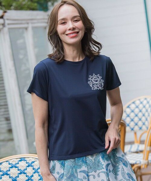 Viaggio Blu / ビアッジョブルー カットソー | 【WEB限定】35th Anniversaryロゴ刺繍Tシャツ≪洗濯機で洗える≫ | 詳細21