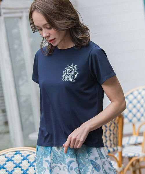 Viaggio Blu / ビアッジョブルー カットソー | 【WEB限定】35th Anniversaryロゴ刺繍Tシャツ≪洗濯機で洗える≫ | 詳細22