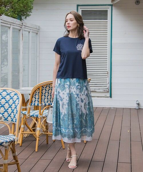 Viaggio Blu / ビアッジョブルー カットソー | 【WEB限定】35th Anniversaryロゴ刺繍Tシャツ≪洗濯機で洗える≫ | 詳細25