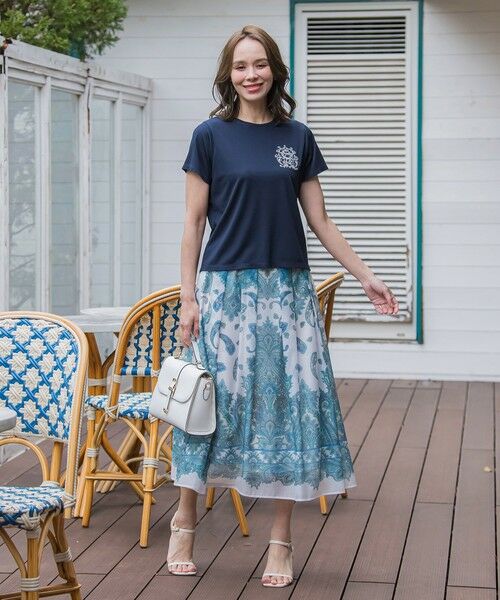 Viaggio Blu / ビアッジョブルー カットソー | 【WEB限定】35th Anniversaryロゴ刺繍Tシャツ≪洗濯機で洗える≫ | 詳細26