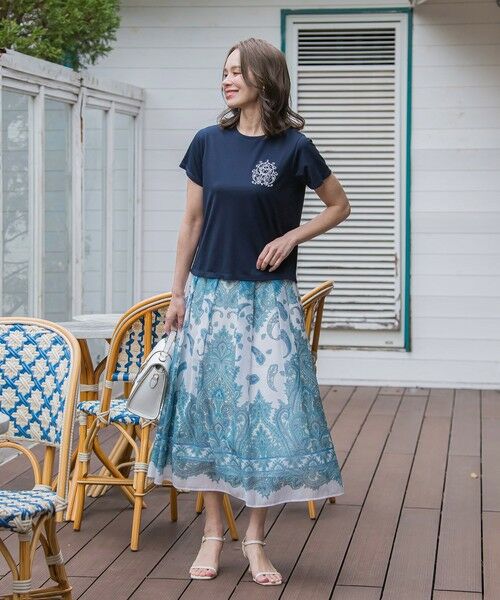 Viaggio Blu / ビアッジョブルー カットソー | 【WEB限定】35th Anniversaryロゴ刺繍Tシャツ≪洗濯機で洗える≫ | 詳細28