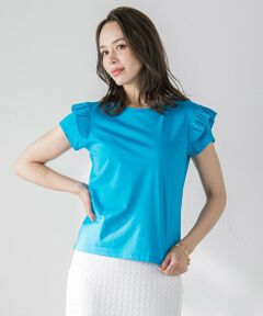 Viaggio Blu / ビアッジョブルー カットソー | 【WEB限定】袖フリルカットソー≪洗濯機で洗える≫