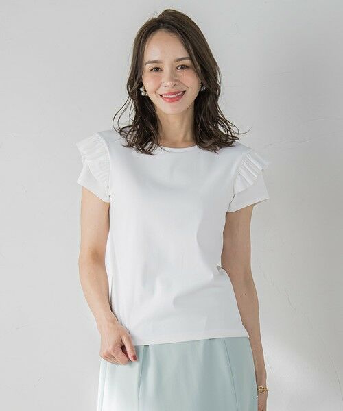 Viaggio Blu / ビアッジョブルー カットソー | 【WEB限定】袖フリルカットソー≪洗濯機で洗える≫ | 詳細2