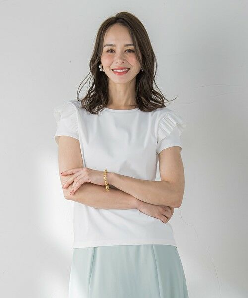 Viaggio Blu / ビアッジョブルー カットソー | 【WEB限定】袖フリルカットソー≪洗濯機で洗える≫ | 詳細4