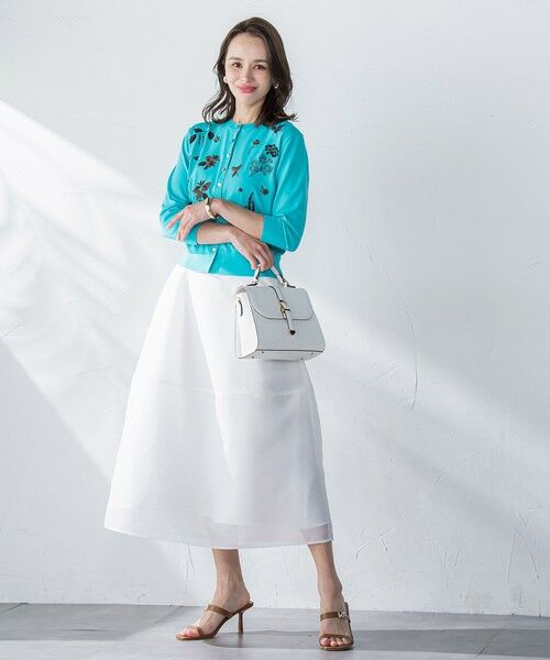 Viaggio Blu / ビアッジョブルー ミニ・ひざ丈スカート | スパンオーガンジーコクーンスカート≪洗濯機で洗える≫ | 詳細7