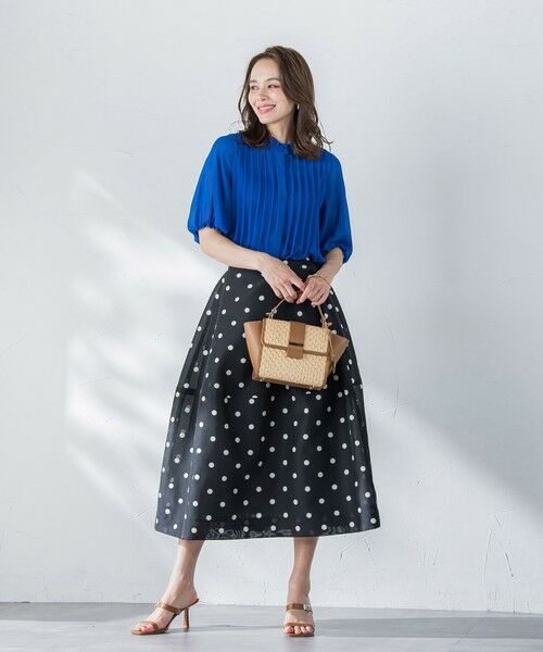 Viaggio Blu / ビアッジョブルー ミニ・ひざ丈スカート | スパンオーガンジーコクーンスカート≪洗濯機で洗える≫ | 詳細22