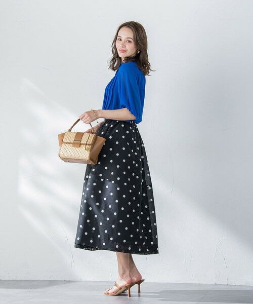 Viaggio Blu / ビアッジョブルー ミニ・ひざ丈スカート | スパンオーガンジーコクーンスカート≪洗濯機で洗える≫ | 詳細23