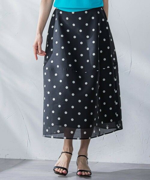 Viaggio Blu / ビアッジョブルー ミニ・ひざ丈スカート | スパンオーガンジーコクーンスカート≪洗濯機で洗える≫ | 詳細25