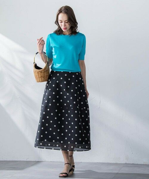 Viaggio Blu / ビアッジョブルー ミニ・ひざ丈スカート | スパンオーガンジーコクーンスカート≪洗濯機で洗える≫ | 詳細26