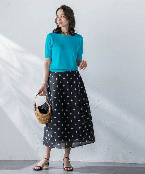 Viaggio Blu / ビアッジョブルー ミニ・ひざ丈スカート | スパンオーガンジーコクーンスカート≪洗濯機で洗える≫ | 詳細27