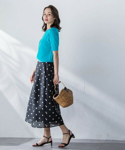 Viaggio Blu / ビアッジョブルー ミニ・ひざ丈スカート | スパンオーガンジーコクーンスカート≪洗濯機で洗える≫ | 詳細28