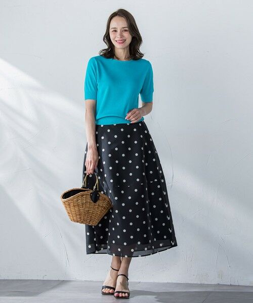 Viaggio Blu / ビアッジョブルー ミニ・ひざ丈スカート | スパンオーガンジーコクーンスカート≪洗濯機で洗える≫ | 詳細30