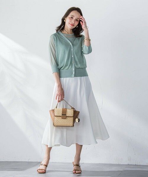 Viaggio Blu / ビアッジョブルー ミニ・ひざ丈スカート | 接触冷感2WAYストレッチマーメイドスカート≪洗濯機で洗える≫ | 詳細6