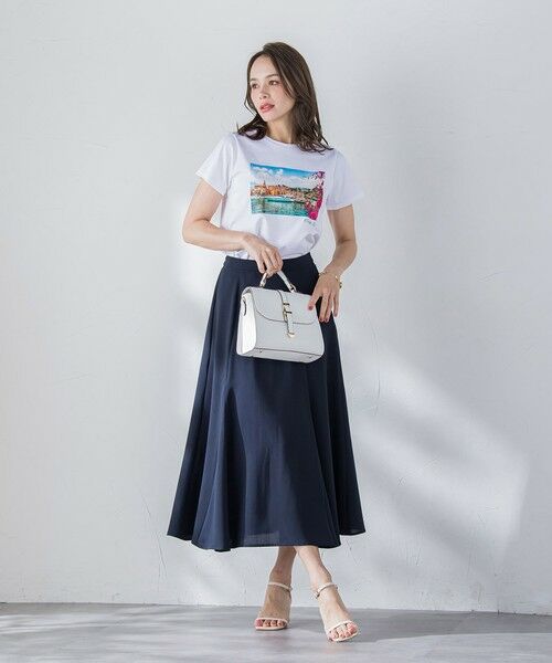 Viaggio Blu / ビアッジョブルー ミニ・ひざ丈スカート | 接触冷感2WAYストレッチマーメイドスカート≪洗濯機で洗える≫ | 詳細14