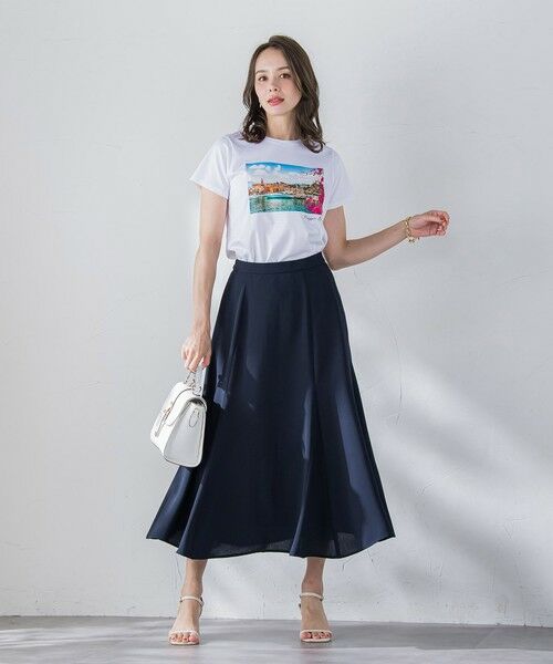 Viaggio Blu / ビアッジョブルー ミニ・ひざ丈スカート | 接触冷感2WAYストレッチマーメイドスカート≪洗濯機で洗える≫ | 詳細15