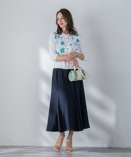 Viaggio Blu / ビアッジョブルー ミニ・ひざ丈スカート | 接触冷感2WAYストレッチマーメイドスカート≪洗濯機で洗える≫ | 詳細17