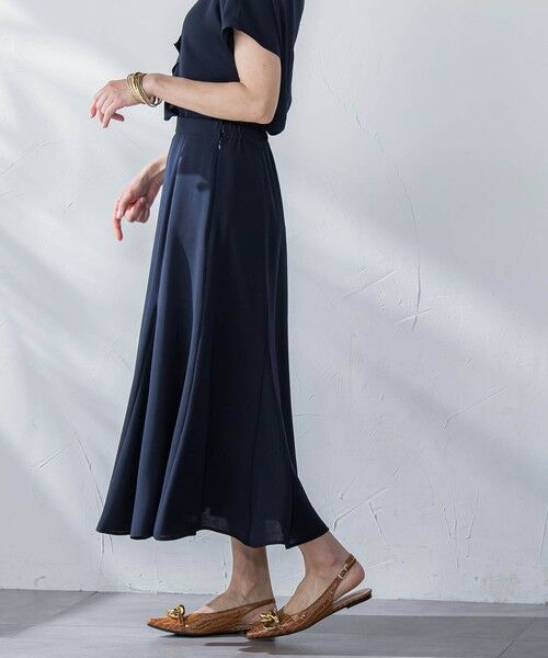 Viaggio Blu / ビアッジョブルー ミニ・ひざ丈スカート | 接触冷感2WAYストレッチマーメイドスカート≪洗濯機で洗える≫ | 詳細21