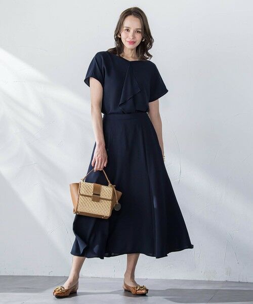 Viaggio Blu / ビアッジョブルー ミニ・ひざ丈スカート | 接触冷感2WAYストレッチマーメイドスカート≪洗濯機で洗える≫ | 詳細24