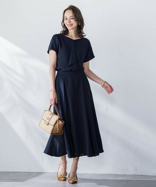 Viaggio Blu / ビアッジョブルー ミニ・ひざ丈スカート | 接触冷感2WAYストレッチマーメイドスカート≪洗濯機で洗える≫ | 詳細25