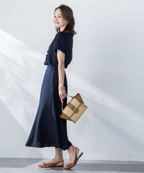 Viaggio Blu / ビアッジョブルー ミニ・ひざ丈スカート | 接触冷感2WAYストレッチマーメイドスカート≪洗濯機で洗える≫ | 詳細26