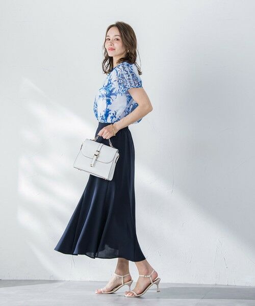 Viaggio Blu / ビアッジョブルー ミニ・ひざ丈スカート | 接触冷感2WAYストレッチマーメイドスカート≪洗濯機で洗える≫ | 詳細28