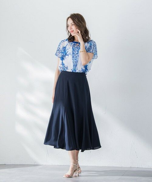 Viaggio Blu / ビアッジョブルー ミニ・ひざ丈スカート | 接触冷感2WAYストレッチマーメイドスカート≪洗濯機で洗える≫ | 詳細29