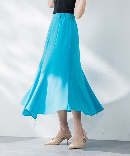 Viaggio Blu / ビアッジョブルー ミニ・ひざ丈スカート | 接触冷感2WAYストレッチマーメイドスカート≪洗濯機で洗える≫ | 詳細30