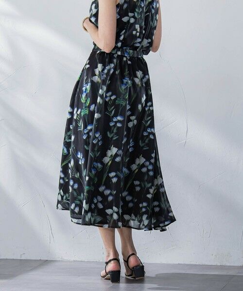 Viaggio Blu / ビアッジョブルー ミニ・ひざ丈スカート | リシアンサスプリントスカート≪洗濯機で洗える≫ | 詳細4