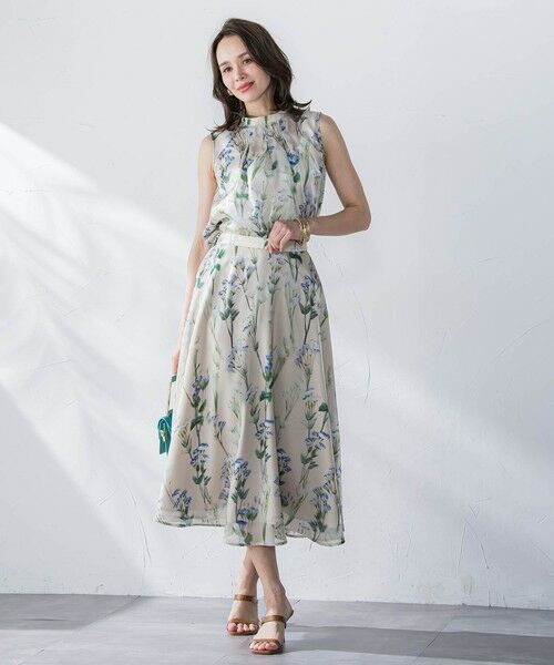 Viaggio Blu / ビアッジョブルー ミニ・ひざ丈スカート | リシアンサスプリントスカート≪洗濯機で洗える≫ | 詳細23