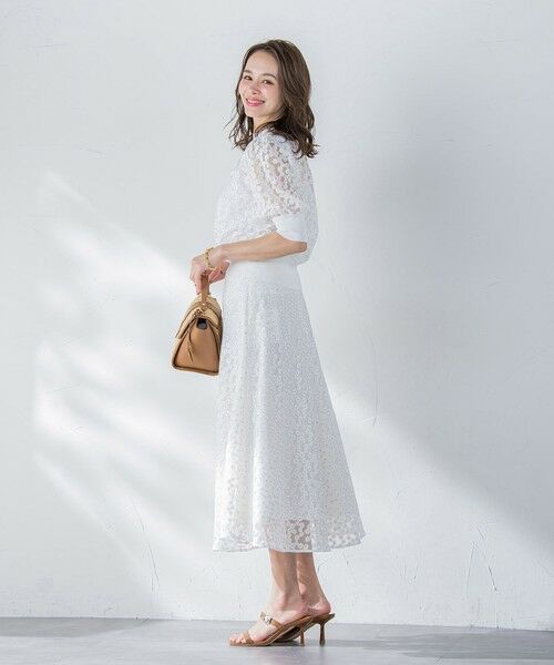 Viaggio Blu / ビアッジョブルー ミニ・ひざ丈スカート | ミニフラワーチュールレーススカート≪洗濯機で洗える≫ | 詳細9