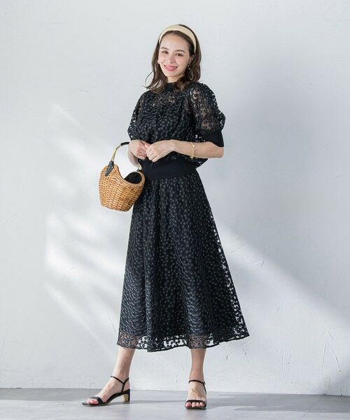 Viaggio Blu / ビアッジョブルー ミニ・ひざ丈スカート | ミニフラワーチュールレーススカート≪洗濯機で洗える≫ | 詳細14