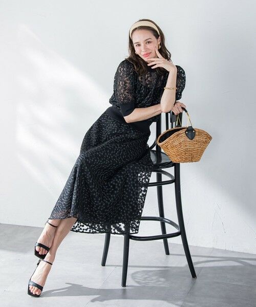 Viaggio Blu / ビアッジョブルー ミニ・ひざ丈スカート | ミニフラワーチュールレーススカート≪洗濯機で洗える≫ | 詳細17