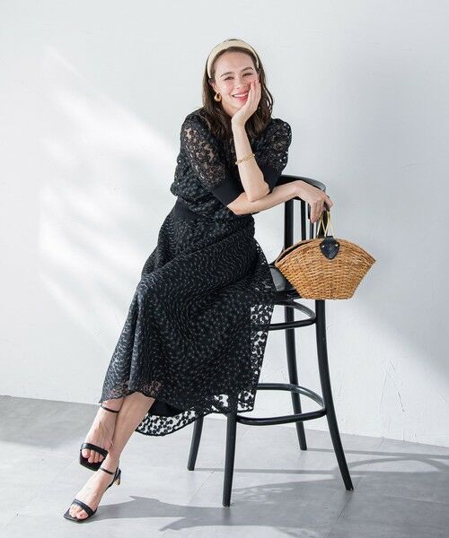 Viaggio Blu / ビアッジョブルー ミニ・ひざ丈スカート | ミニフラワーチュールレーススカート≪洗濯機で洗える≫ | 詳細18