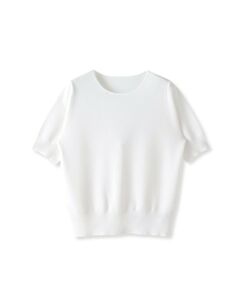 Viaggio Blu / ビアッジョブルー ニット・セーター | ドライタッチハーフスリーブプルオーバー≪手洗い可能≫