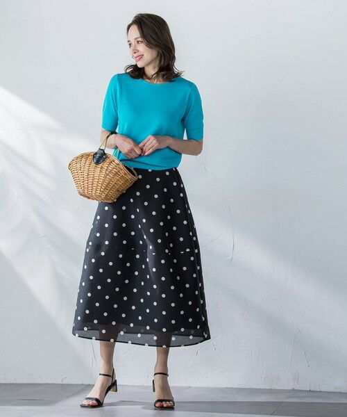 Viaggio Blu / ビアッジョブルー ニット・セーター | ドライタッチハーフスリーブプルオーバー≪手洗い可能≫ | 詳細12