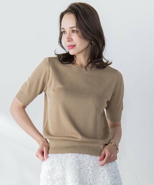 Viaggio Blu / ビアッジョブルー ニット・セーター | ドライタッチハーフスリーブプルオーバー≪手洗い可能≫ | 詳細22