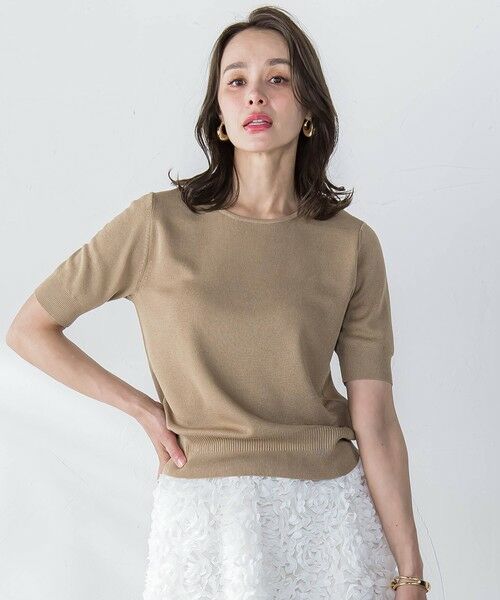 Viaggio Blu / ビアッジョブルー ニット・セーター | ドライタッチハーフスリーブプルオーバー≪手洗い可能≫ | 詳細23