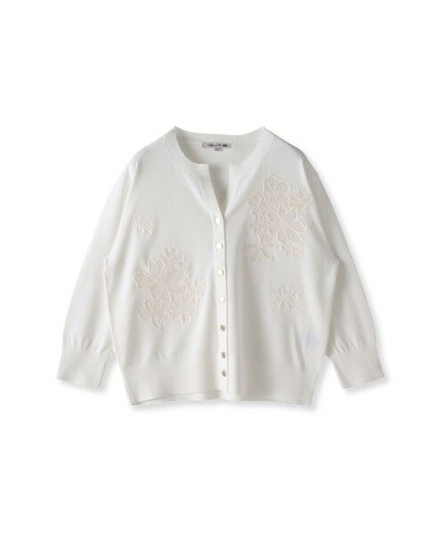 Viaggio Blu / ビアッジョブルー ニット・セーター | フラワー刺繍カーディガン≪手洗い可能≫ | 詳細6