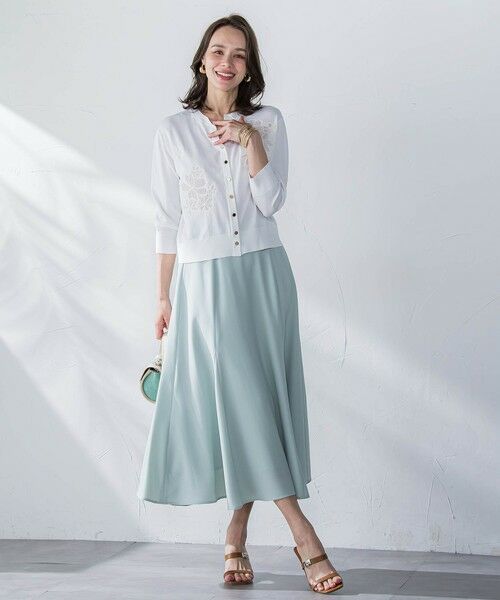 Viaggio Blu / ビアッジョブルー ニット・セーター | フラワー刺繍カーディガン≪手洗い可能≫ | 詳細4