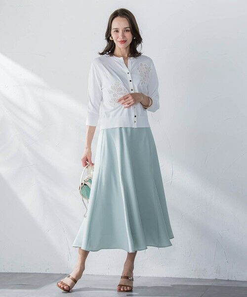 Viaggio Blu / ビアッジョブルー ニット・セーター | フラワー刺繍カーディガン≪手洗い可能≫ | 詳細5