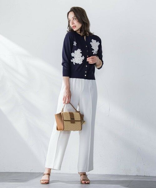 Viaggio Blu / ビアッジョブルー ニット・セーター | フラワー刺繍カーディガン≪手洗い可能≫ | 詳細12