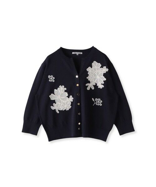 Viaggio Blu / ビアッジョブルー ニット・セーター | フラワー刺繍カーディガン≪手洗い可能≫ | 詳細13