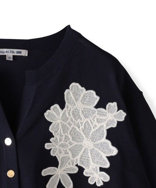 Viaggio Blu / ビアッジョブルー ニット・セーター | フラワー刺繍カーディガン≪手洗い可能≫ | 詳細14