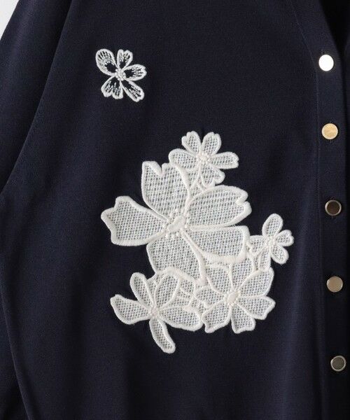 Viaggio Blu / ビアッジョブルー ニット・セーター | フラワー刺繍カーディガン≪手洗い可能≫ | 詳細16