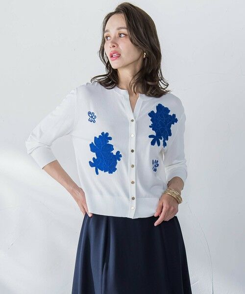 Viaggio Blu / ビアッジョブルー ニット・セーター | フラワー刺繍カーディガン≪手洗い可能≫ | 詳細26