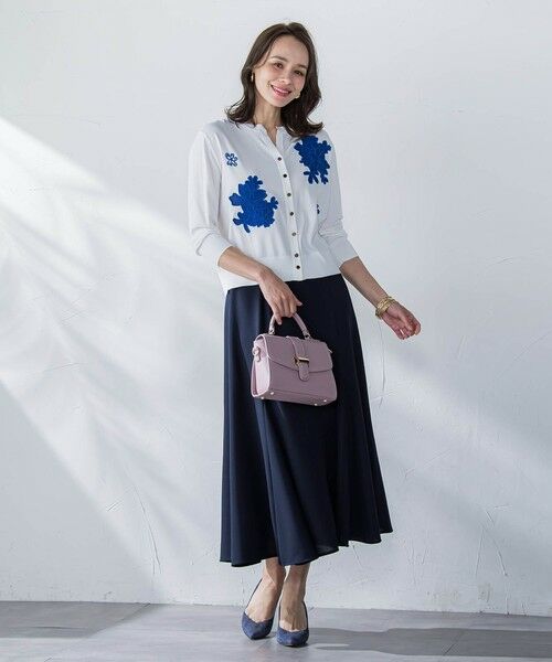 Viaggio Blu / ビアッジョブルー ニット・セーター | フラワー刺繍カーディガン≪手洗い可能≫ | 詳細30