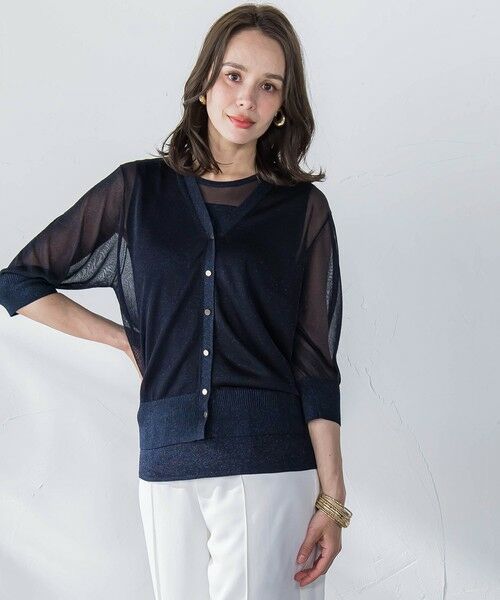 Viaggio Blu / ビアッジョブルー カーディガン・ボレロ | ラメニットカーディガン | 詳細2