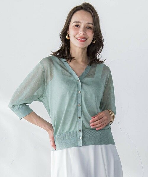 Viaggio Blu / ビアッジョブルー カーディガン・ボレロ | ラメニットカーディガン | 詳細8